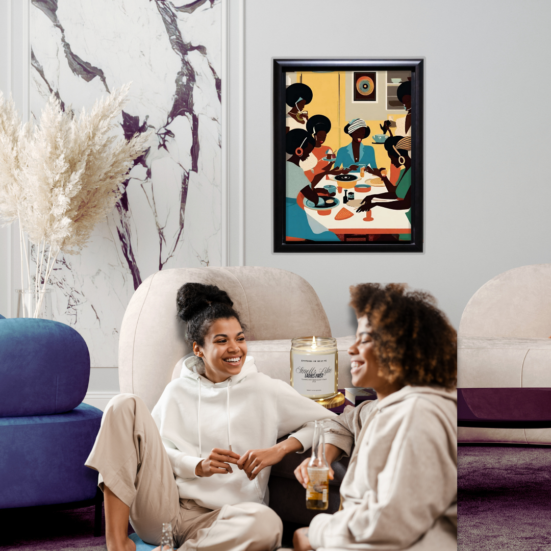 Midcentury Ladies Night Cultural Kitchen Matte Vertical Poster - Celebrating Sisterhood and Community