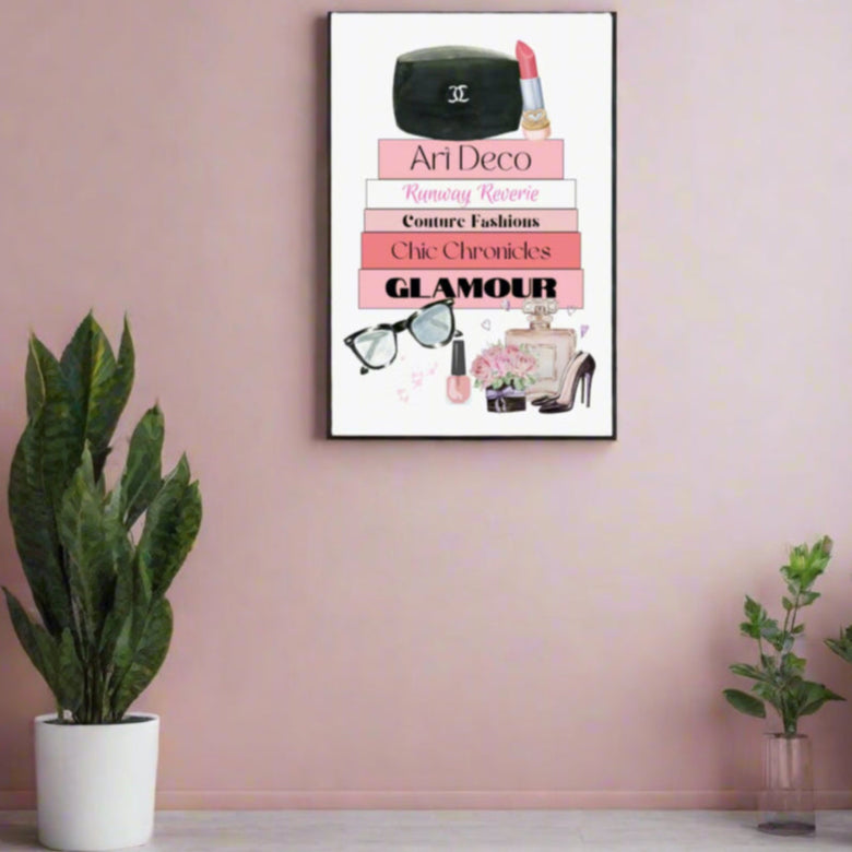 Couture Chic Fashion Books Canvas Posters
