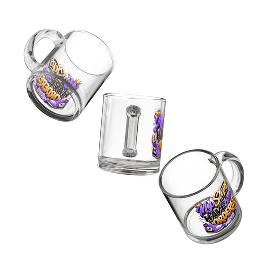 My Steps Have Been Ordered - Inspirational Clear Glass Mug