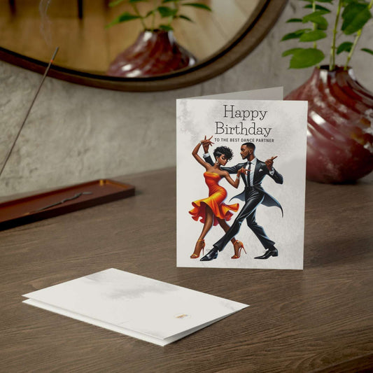 Happy Birthday Dance Partner Greeting Cards - Set of 1 or 10