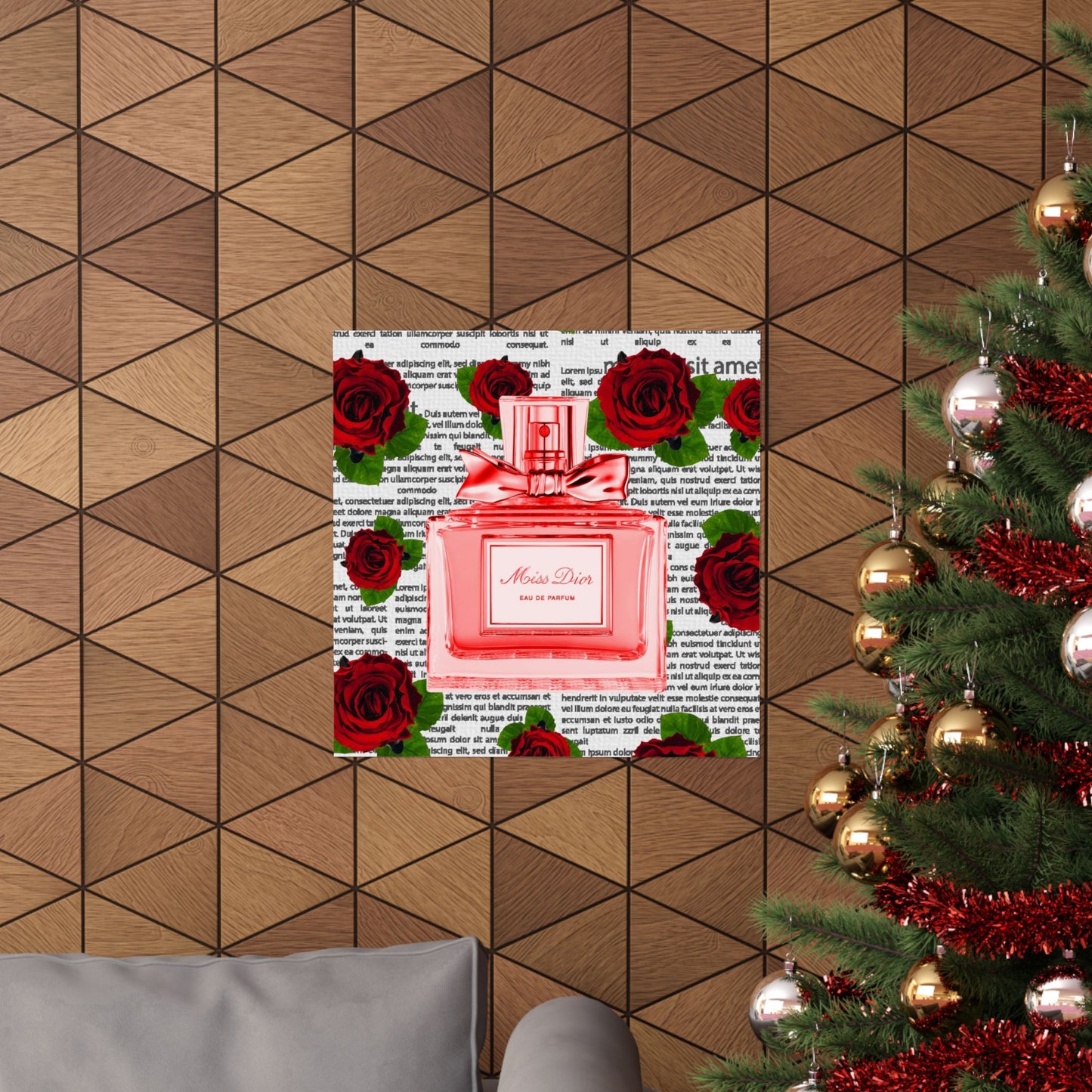 Luxury Rose Perfume Bottle Poster