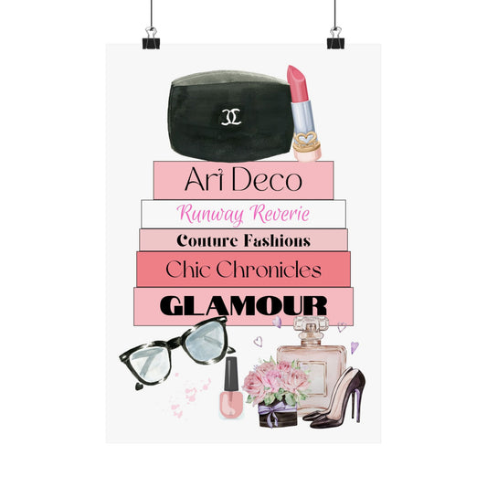 Couture Chic Fashion Books Canvas Posters