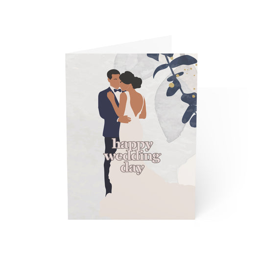 Elegant Wedding Greeting Cards - Happy Wedding Day Collection (1 & 10pcs)