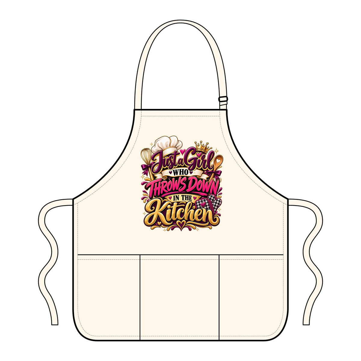 Just Girl That Throws Down in the Kitchen Apron