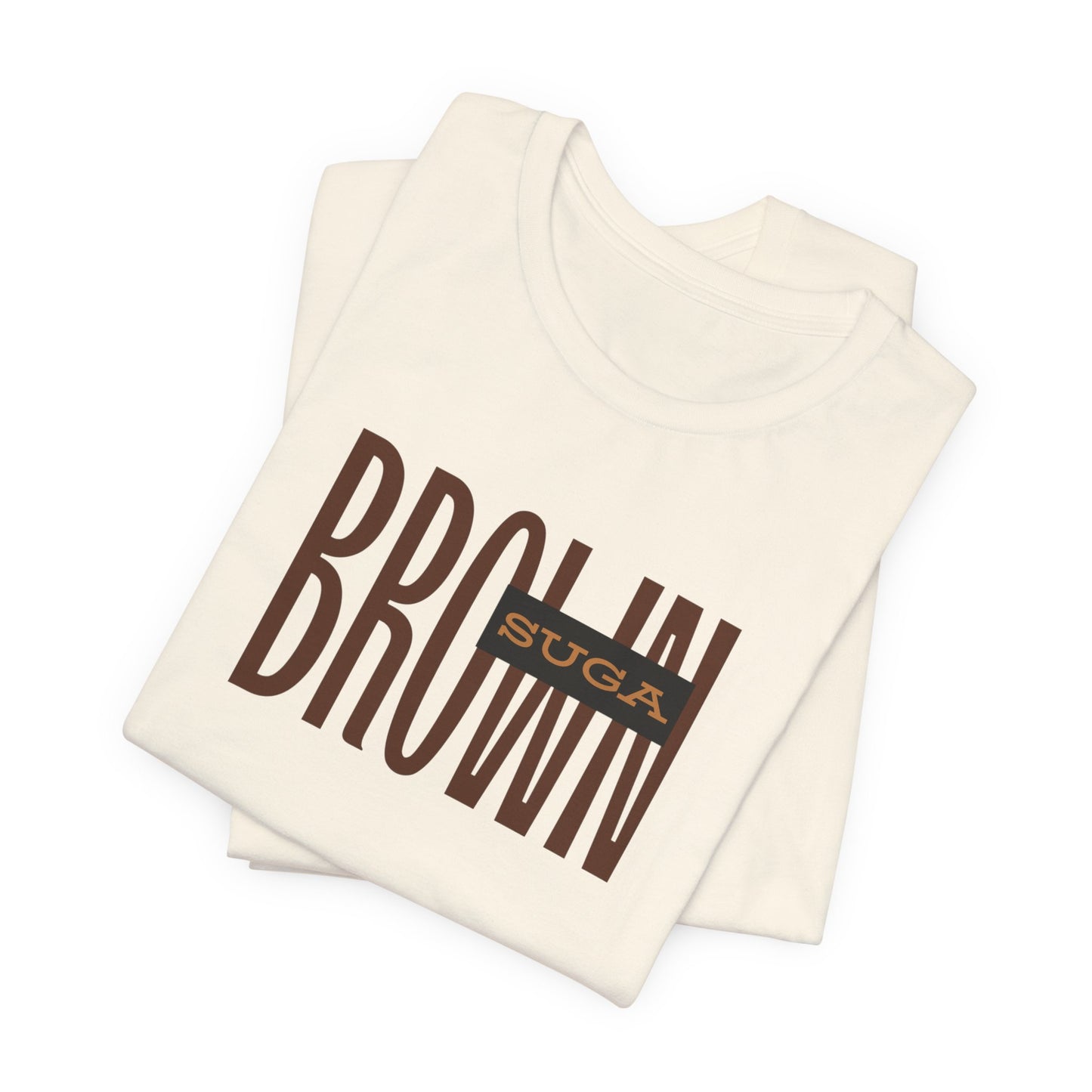 Brown Suga Tee – Retro Brown Typography T-Shirt
