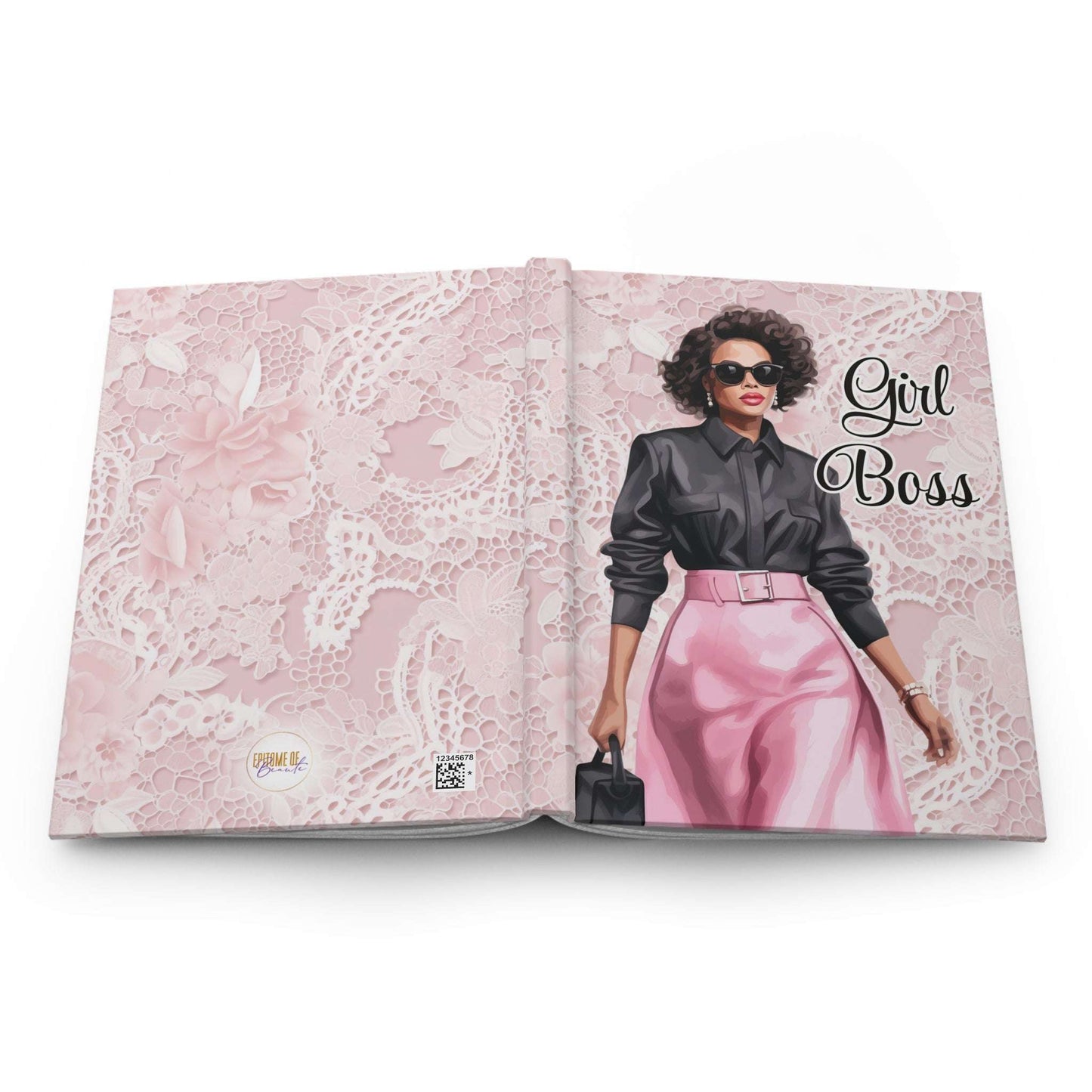 Girl Boss Hardcover Journal - Elegant Floral Design for Empowering Women