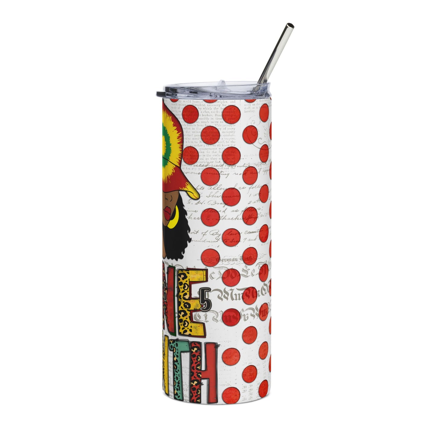 Juneteenth Black Girl Stainless Steel Tumbler