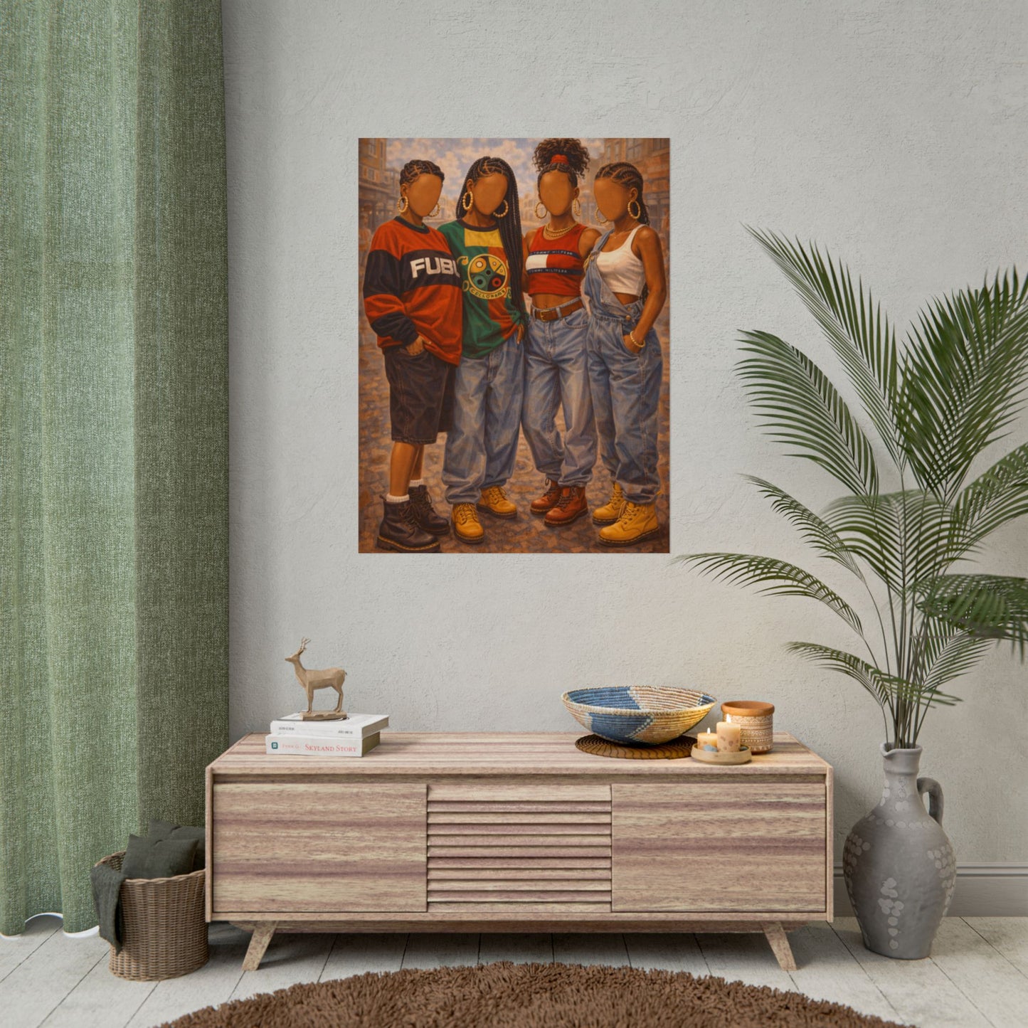 90s Fly Girls - Black Hip Hop Poster Fashion Poster