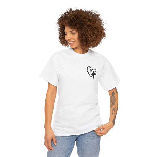 Inspirational Unisex Tee - Look Back and Thank God, Look Forward and Trust God