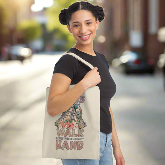 Jesus I Can't Even Walk Without You Holding My Hand Canvas Tote Bag