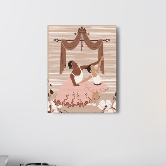 Brown Ballerina Canvas Gallery Wraps