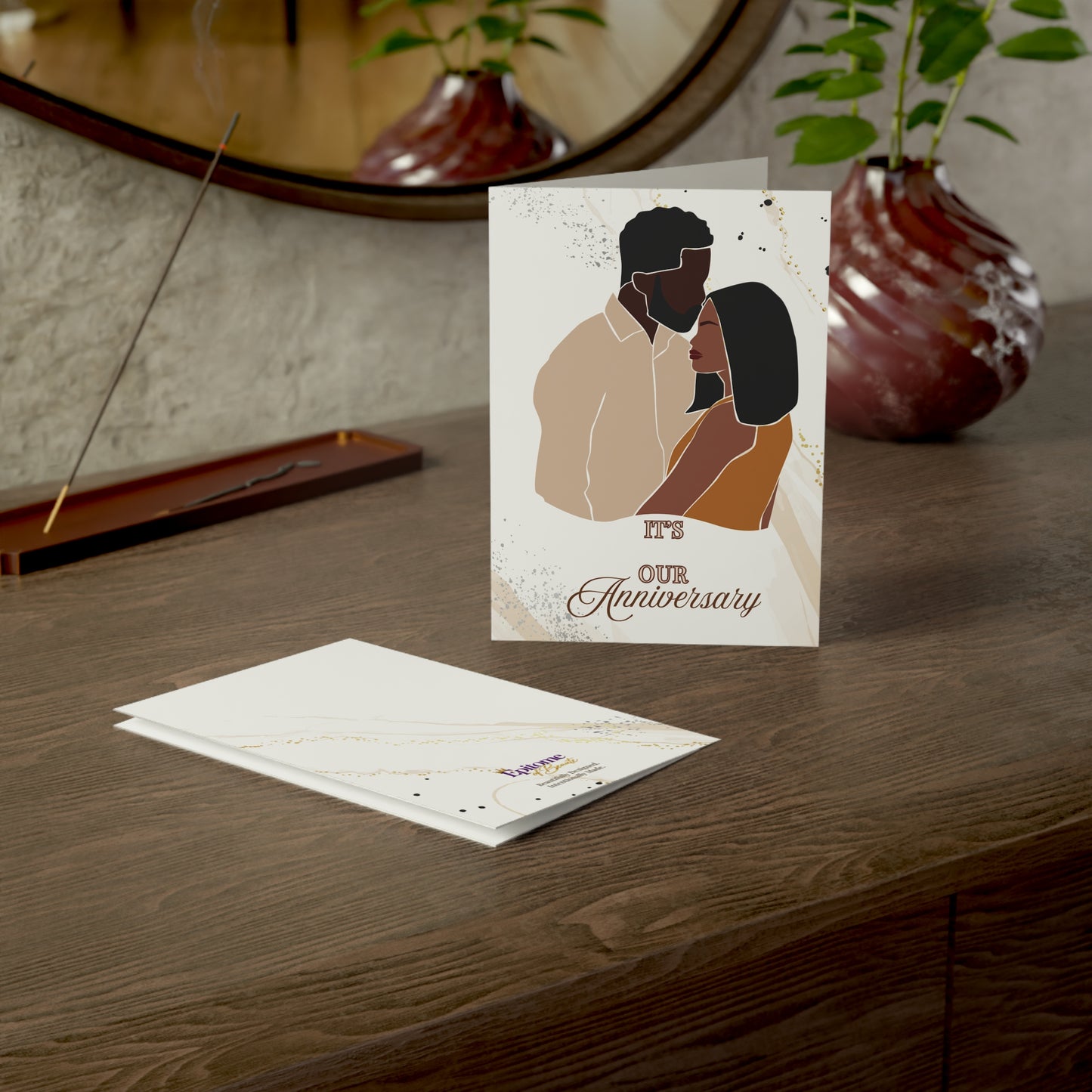 Anniversary Card – "It's Our Anniversary" Romantic Couple Greeting Card (Single or Bulk Packs)