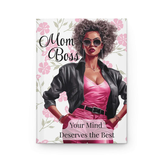 Mom Boss Floral Hardcover Journal | Stylish Writing Notebook for Moms