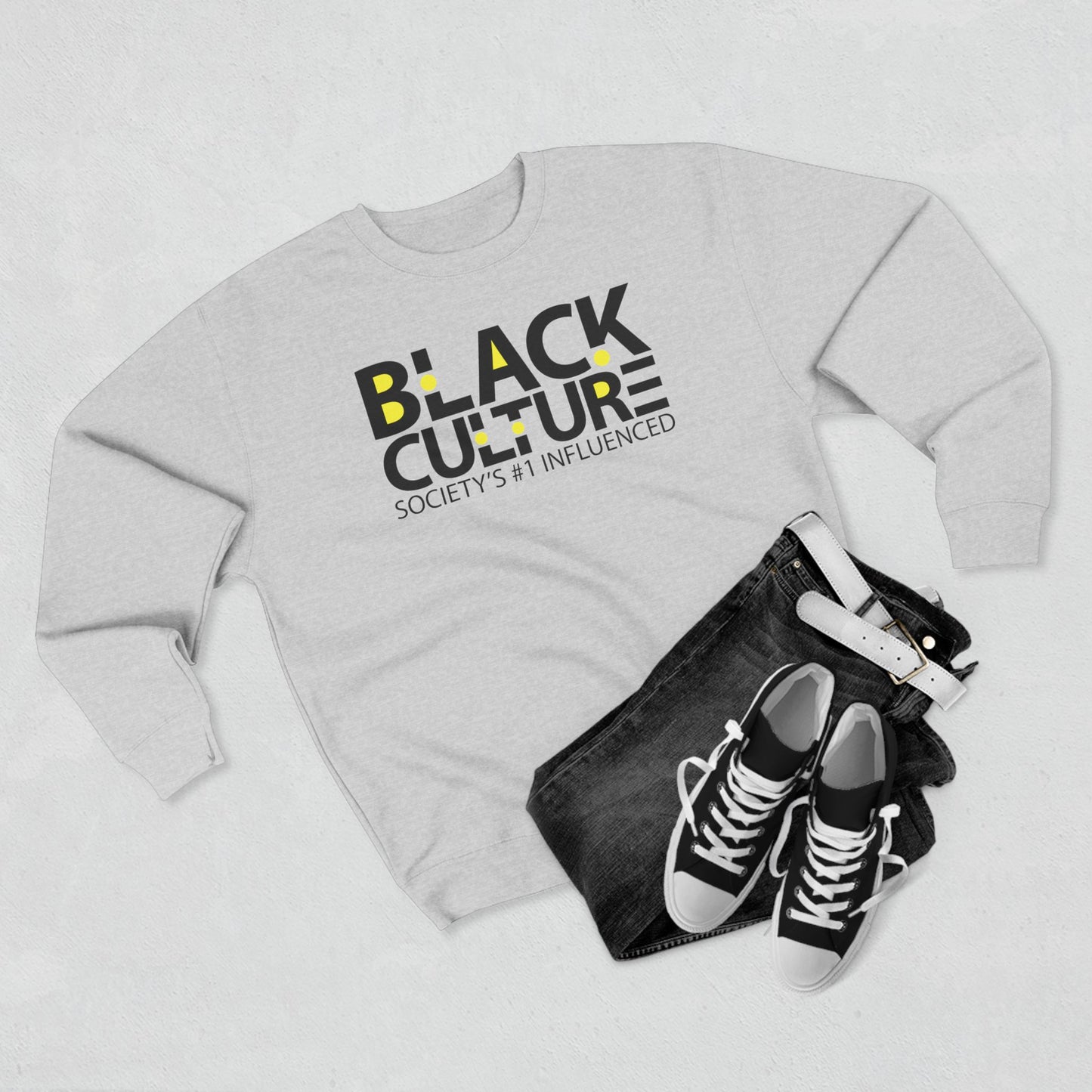 Black Culture Crewneck Sweatshirt — "Black Culture: Society's #1 Influenced"