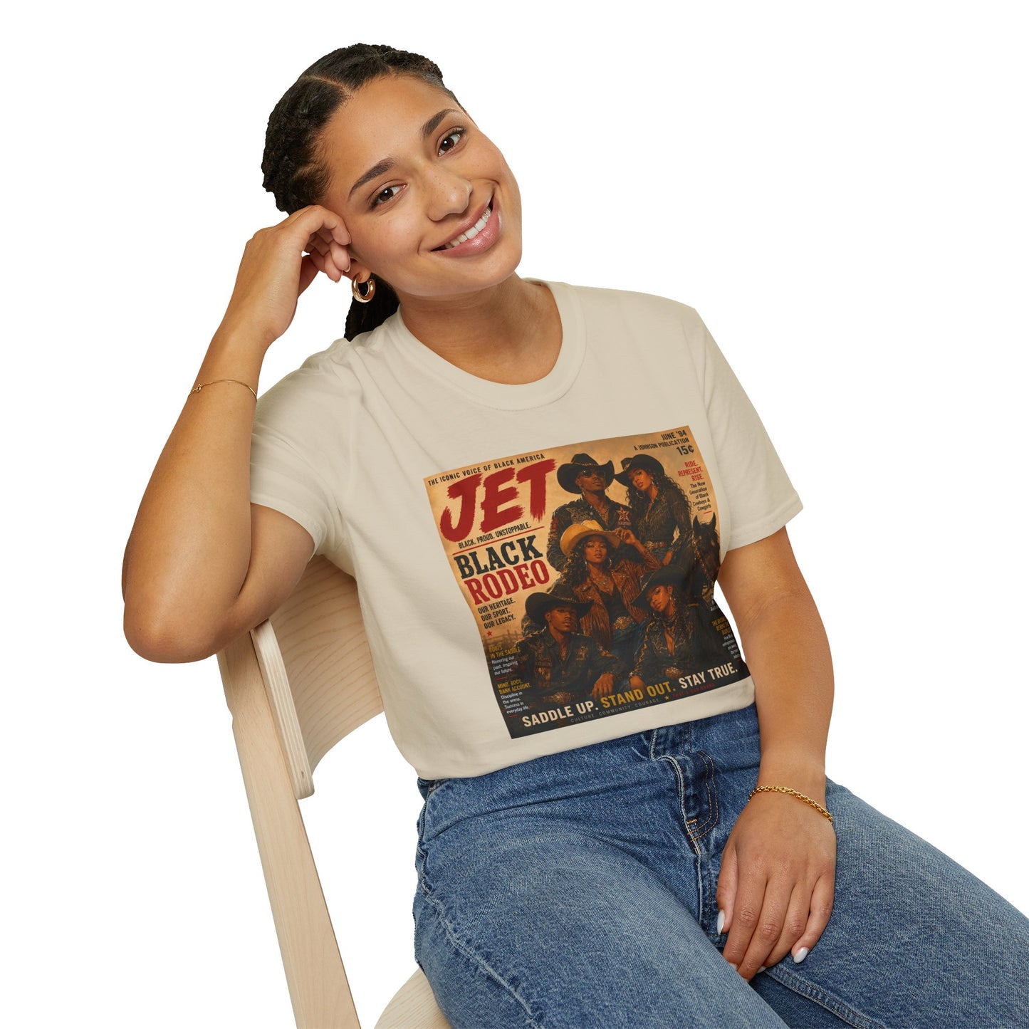 Jet Magazine Black Rodeo Graphic T-Shirt | Western Culture Tee