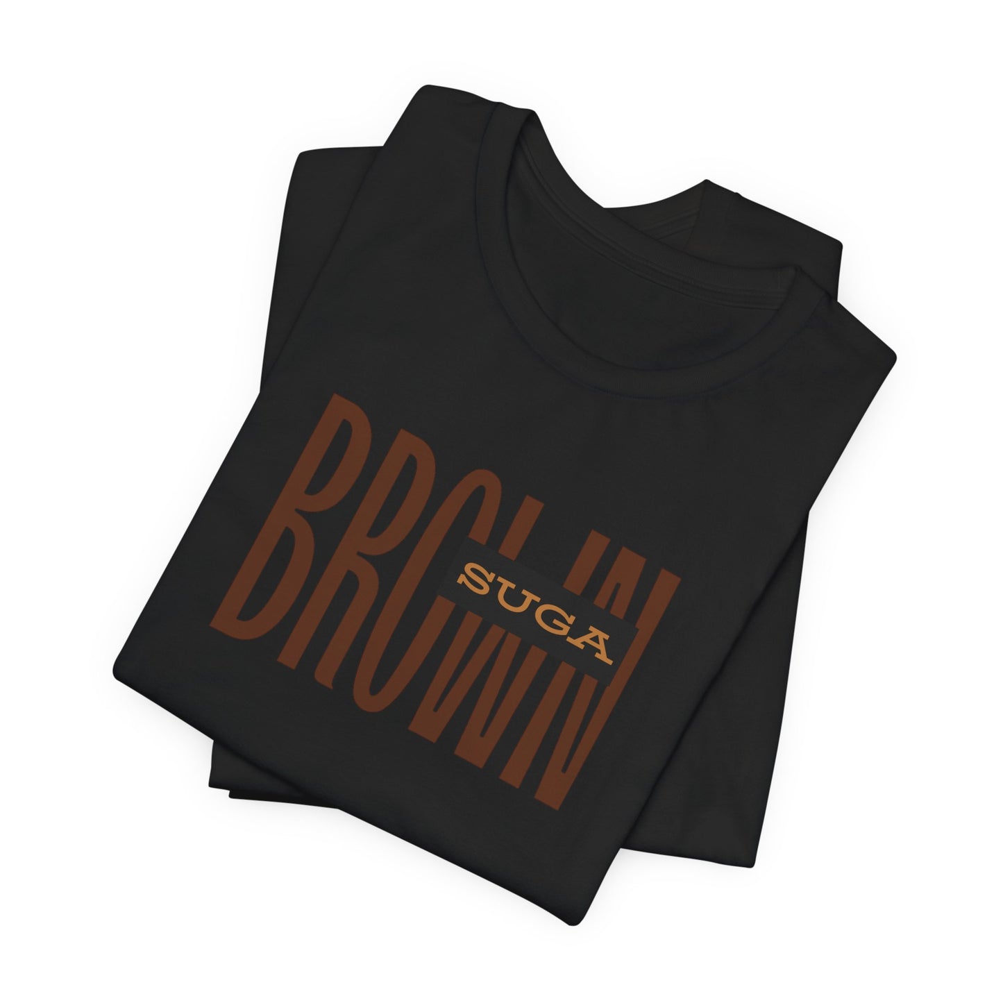 Brown Suga Tee – Retro Brown Typography T-Shirt