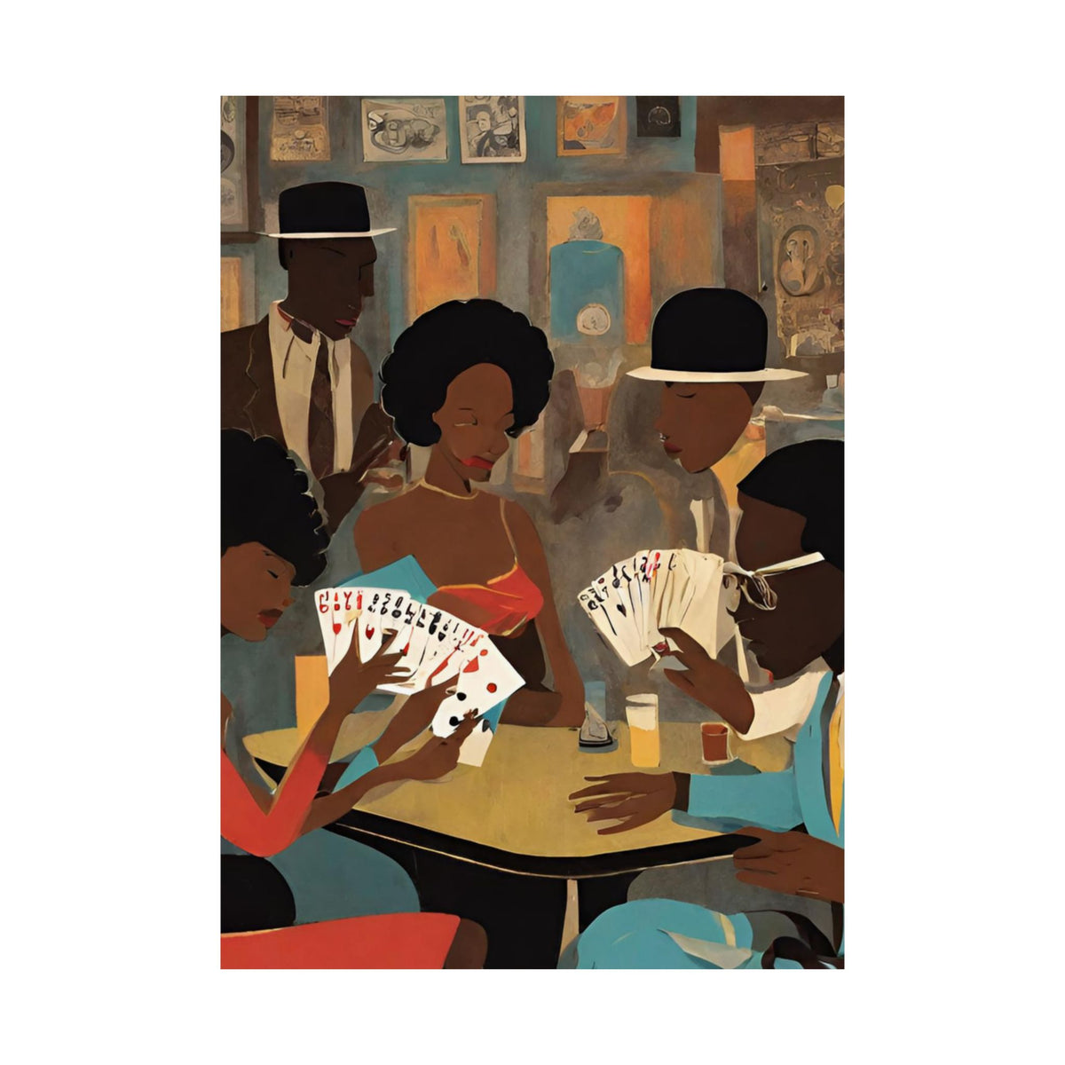 Spades Night - Mid-Century Poster