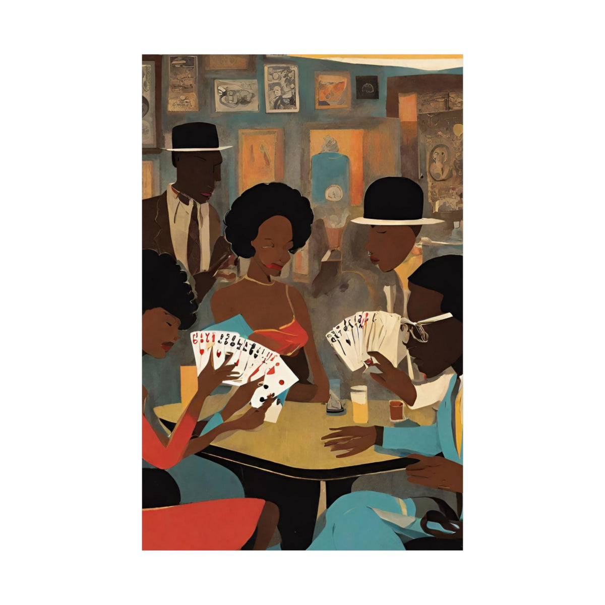 Spades Night - Mid-Century Poster