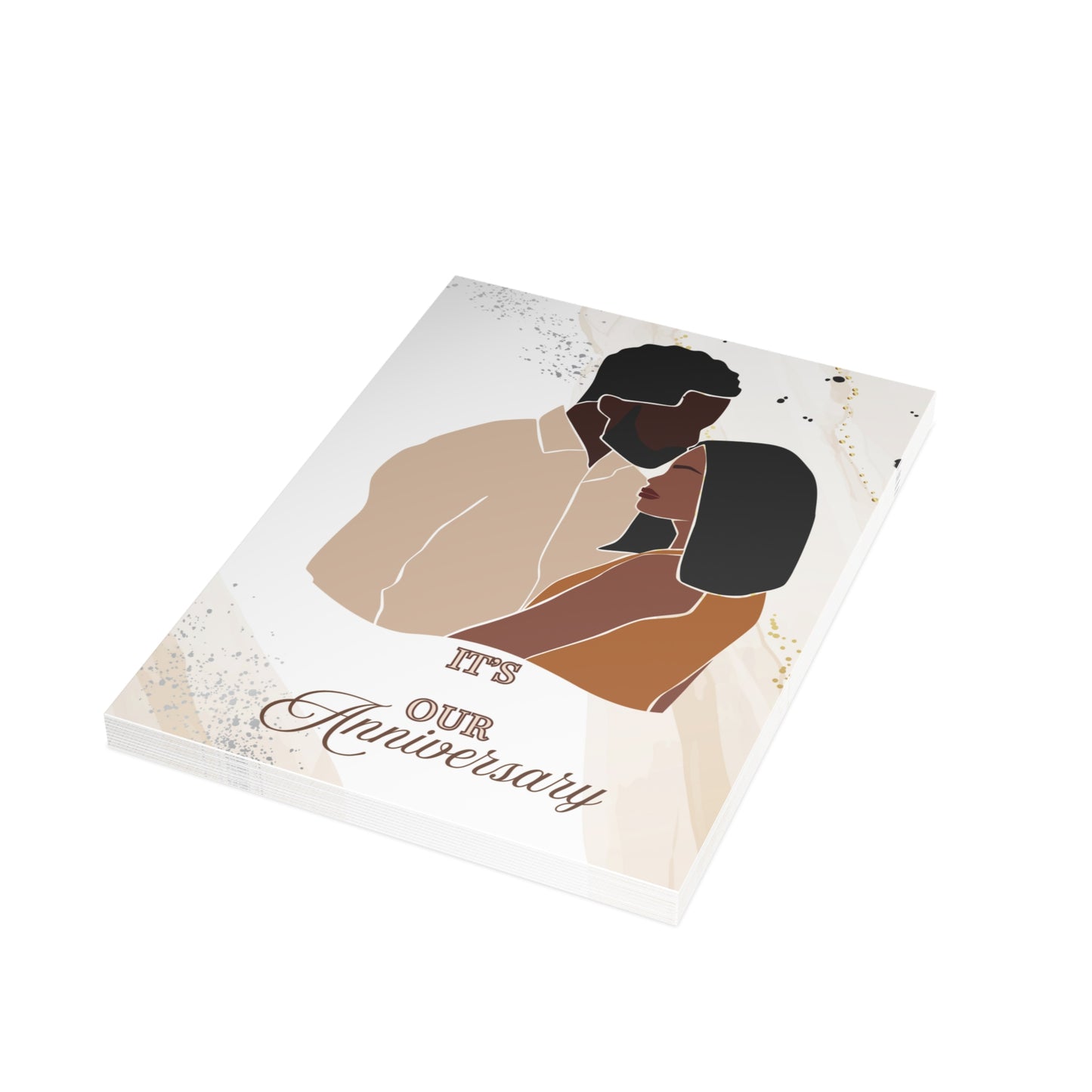 Anniversary Card – "It's Our Anniversary" Romantic Couple Greeting Card (Single or Bulk Packs)