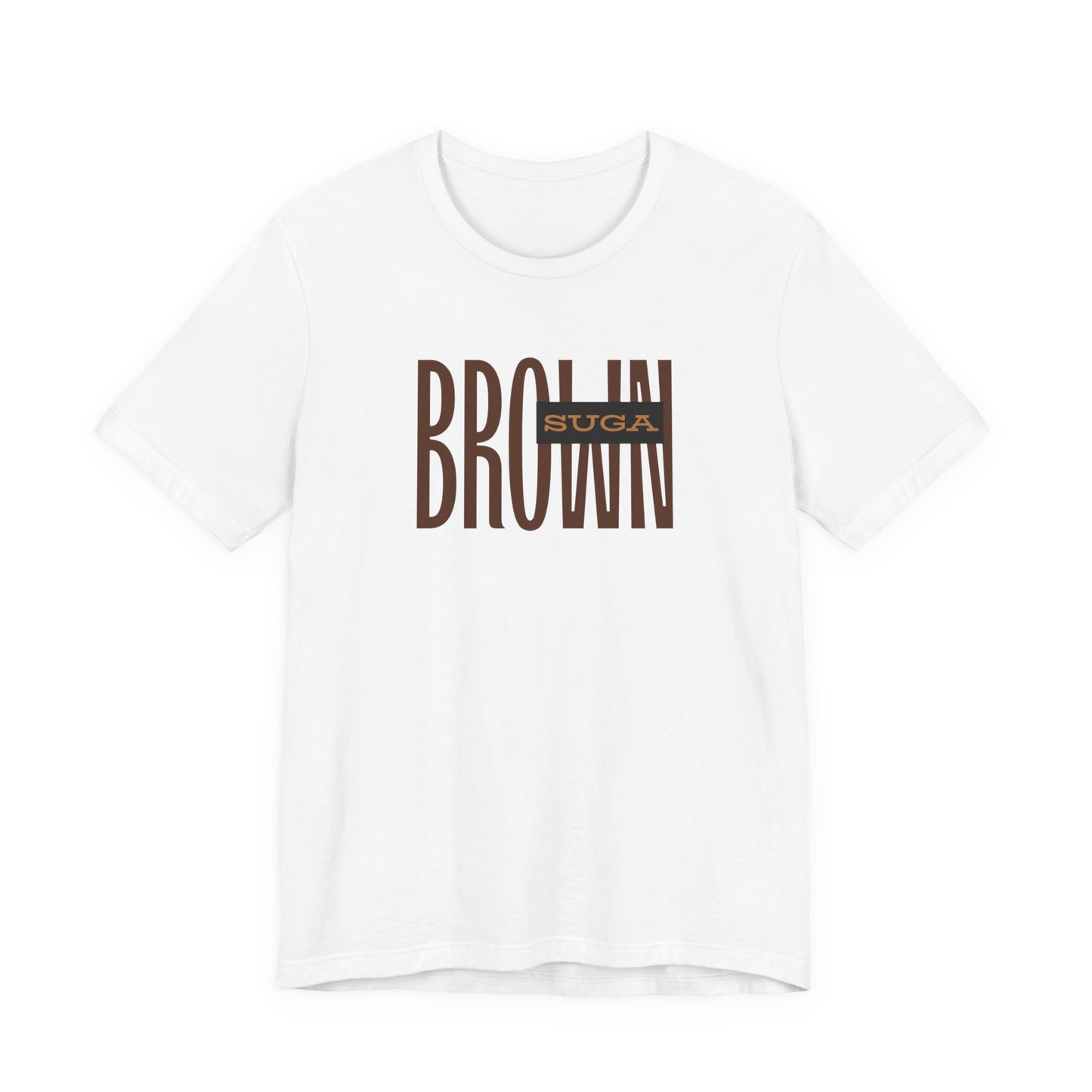 Brown Suga Tee – Retro Brown Typography T-Shirt