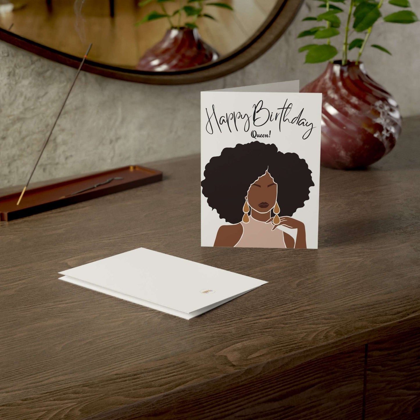 Elegant Birthday Queen Greeting Cards - Pack of 1, or 10 pc