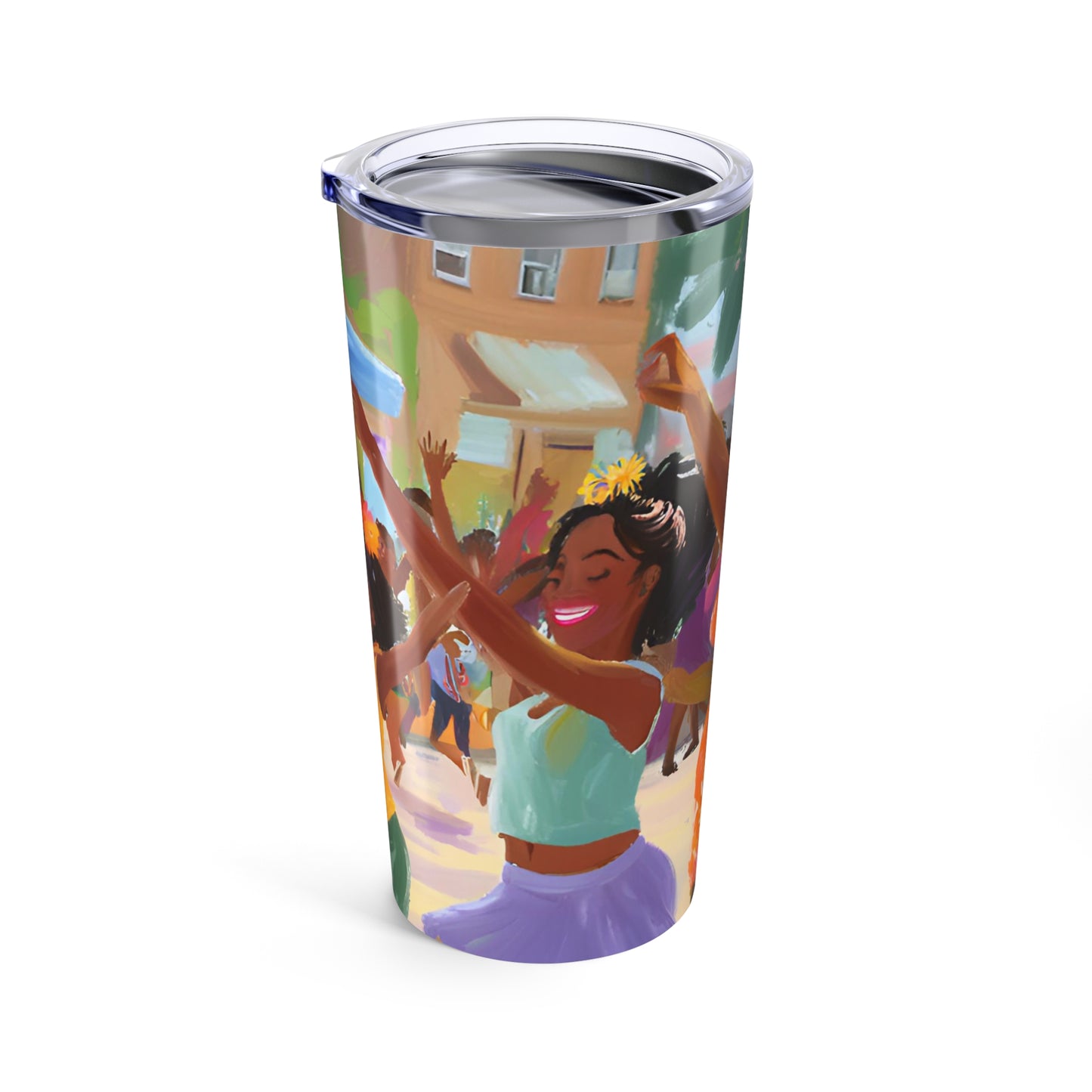 Colorful Dance Block Party Tumbler, 20oz Travel Mug