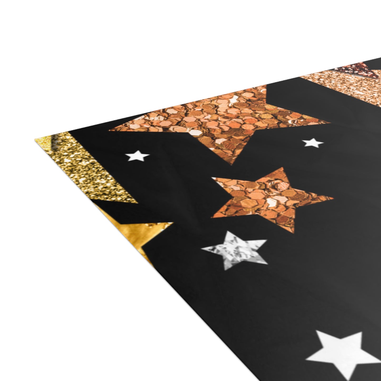 New Year 2027 Greeting Card – Glam Black & Gold Party Celebration Card