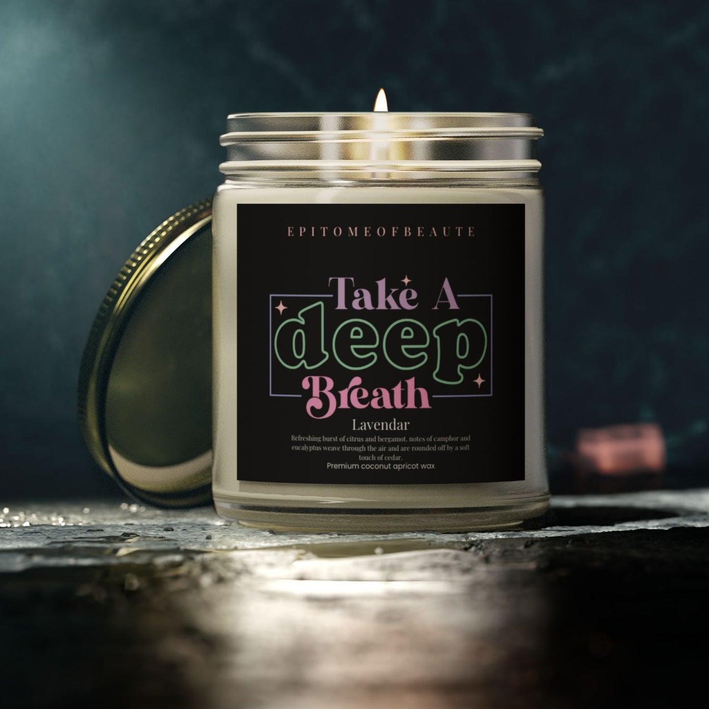 Lavender Scented Candle - 'Take A Deep Breath' -