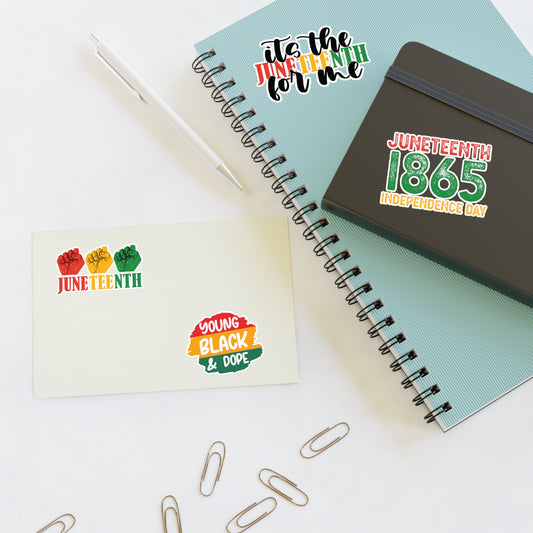 Sticker Sheets - Juneteenth Laptop and Journal Sticker Bundle, Black Freedom Day