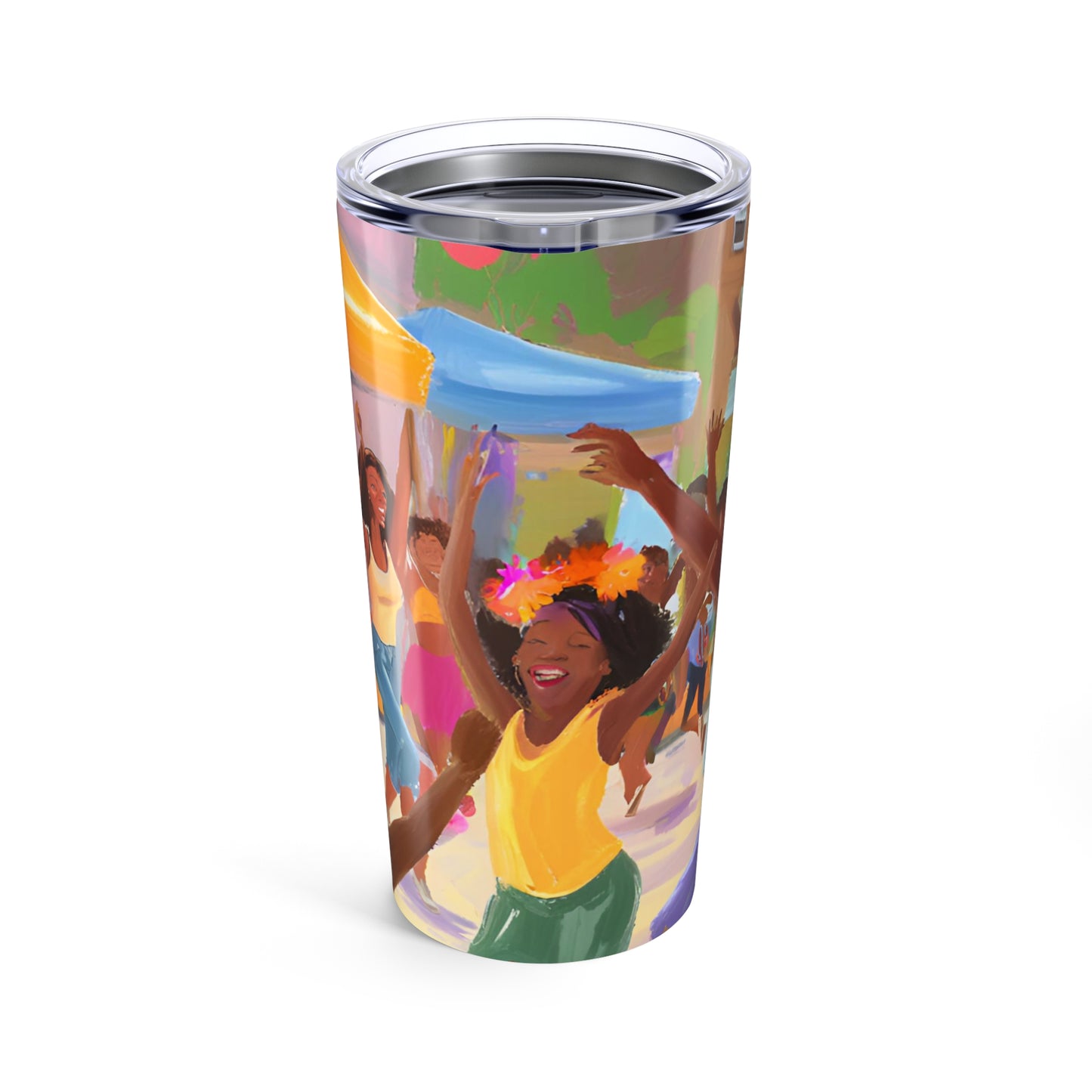 Colorful Dance Block Party Tumbler, 20oz Travel Mug