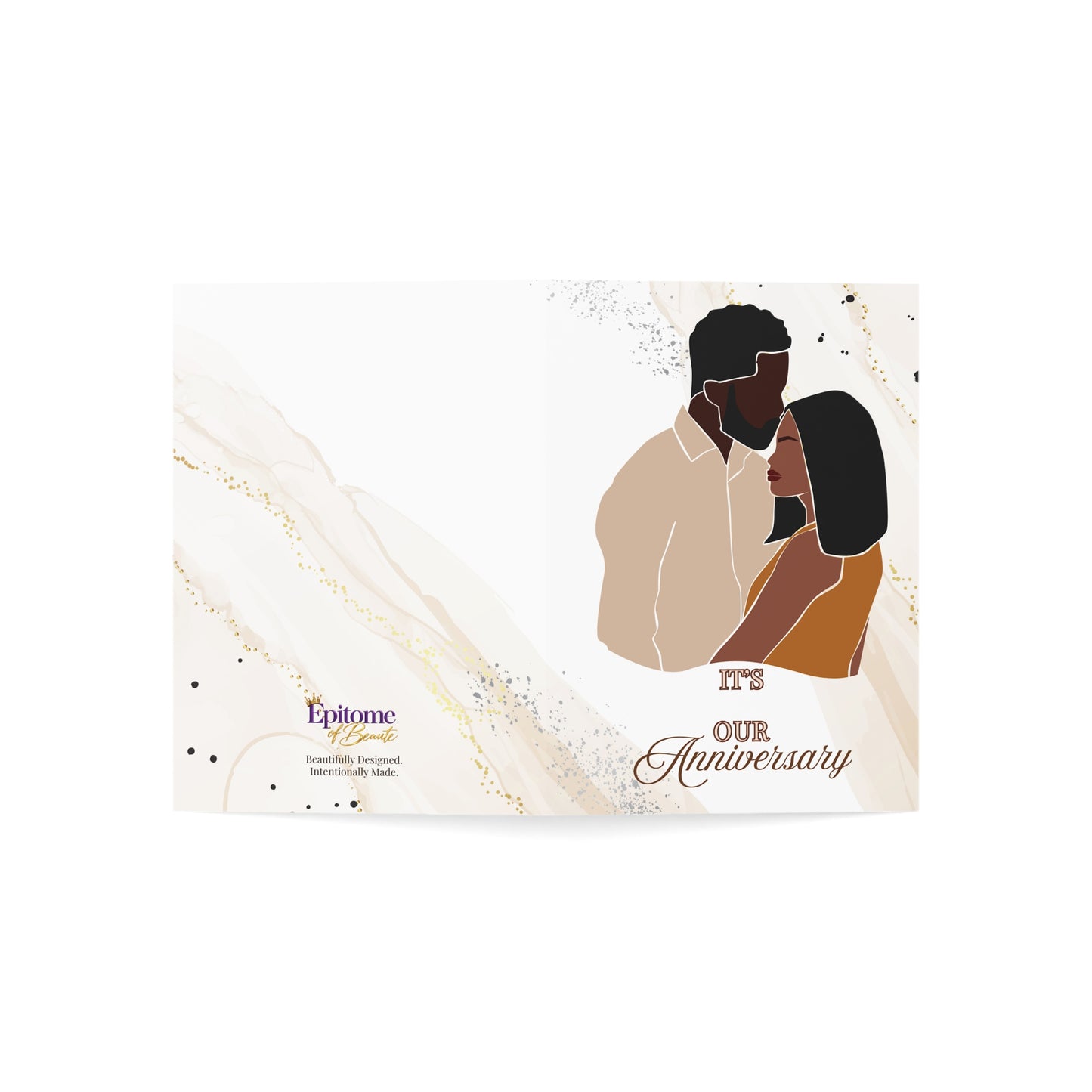 Anniversary Card – "It's Our Anniversary" Romantic Couple Greeting Card (Single or Bulk Packs)