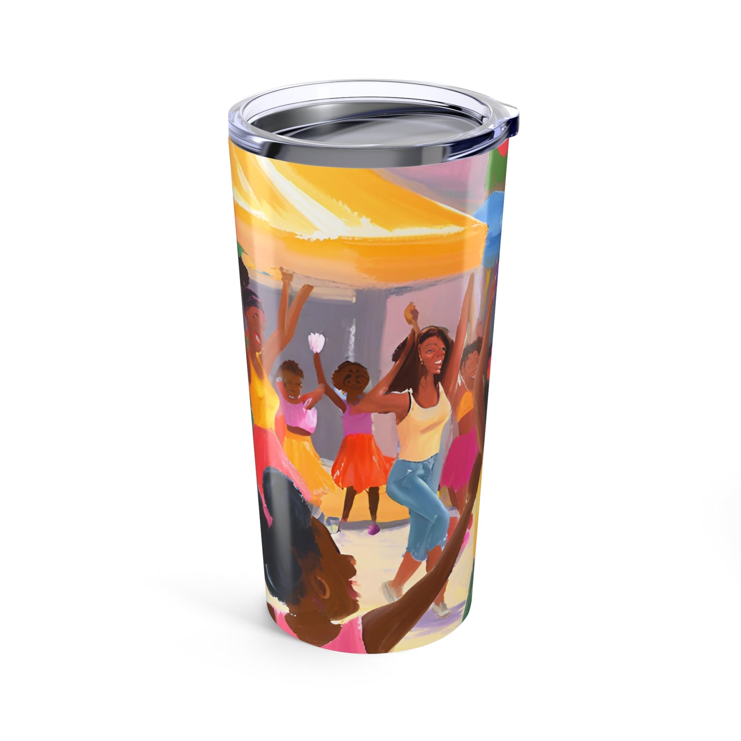 Colorful Dance Block Party Tumbler, 20oz Travel Mug