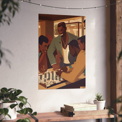Domino Nights | Mid-Century Black Men Poster