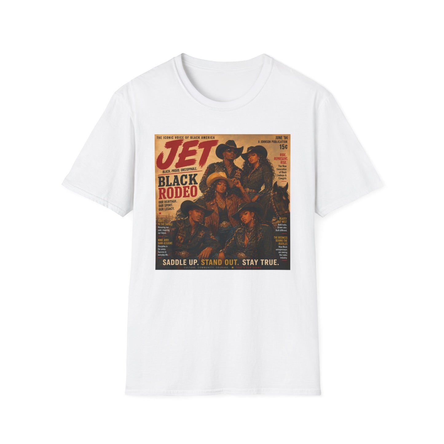 Jet Magazine Black Rodeo Graphic T-Shirt | Western Culture Tee