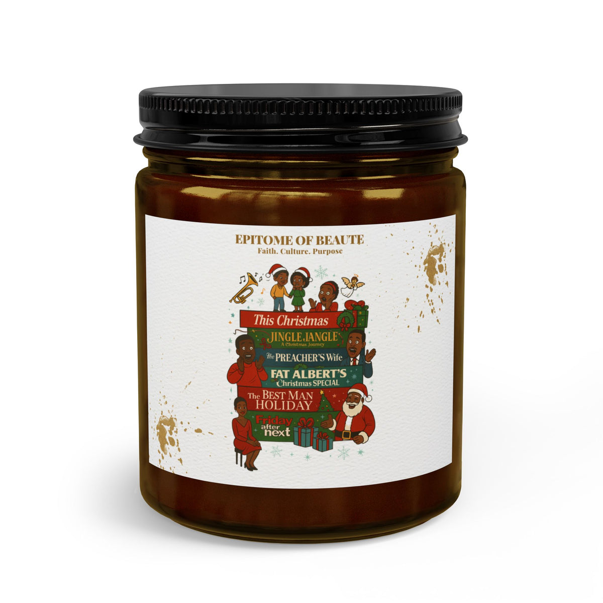 Nostalgic Christmas Movie Stack | Candle Set with Wick Trimmer