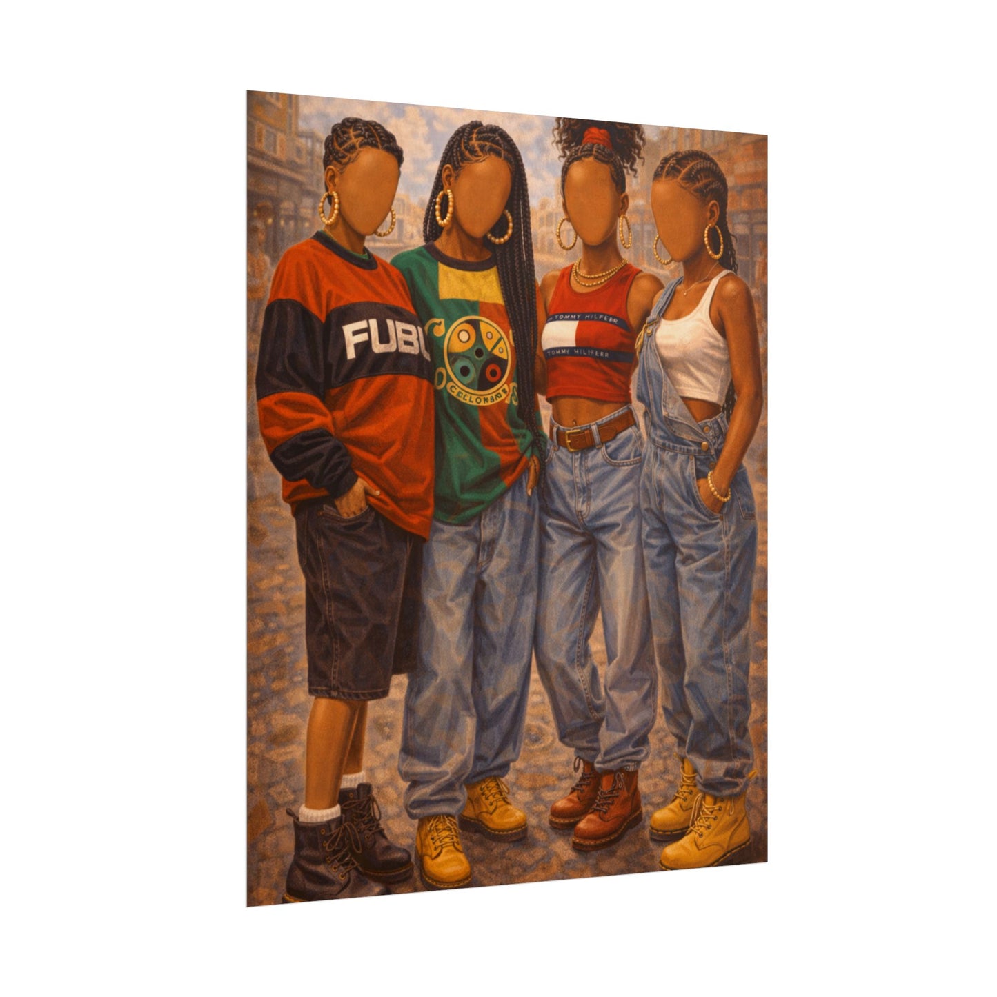 90s Fly Girls - Black Hip Hop Poster Fashion Poster