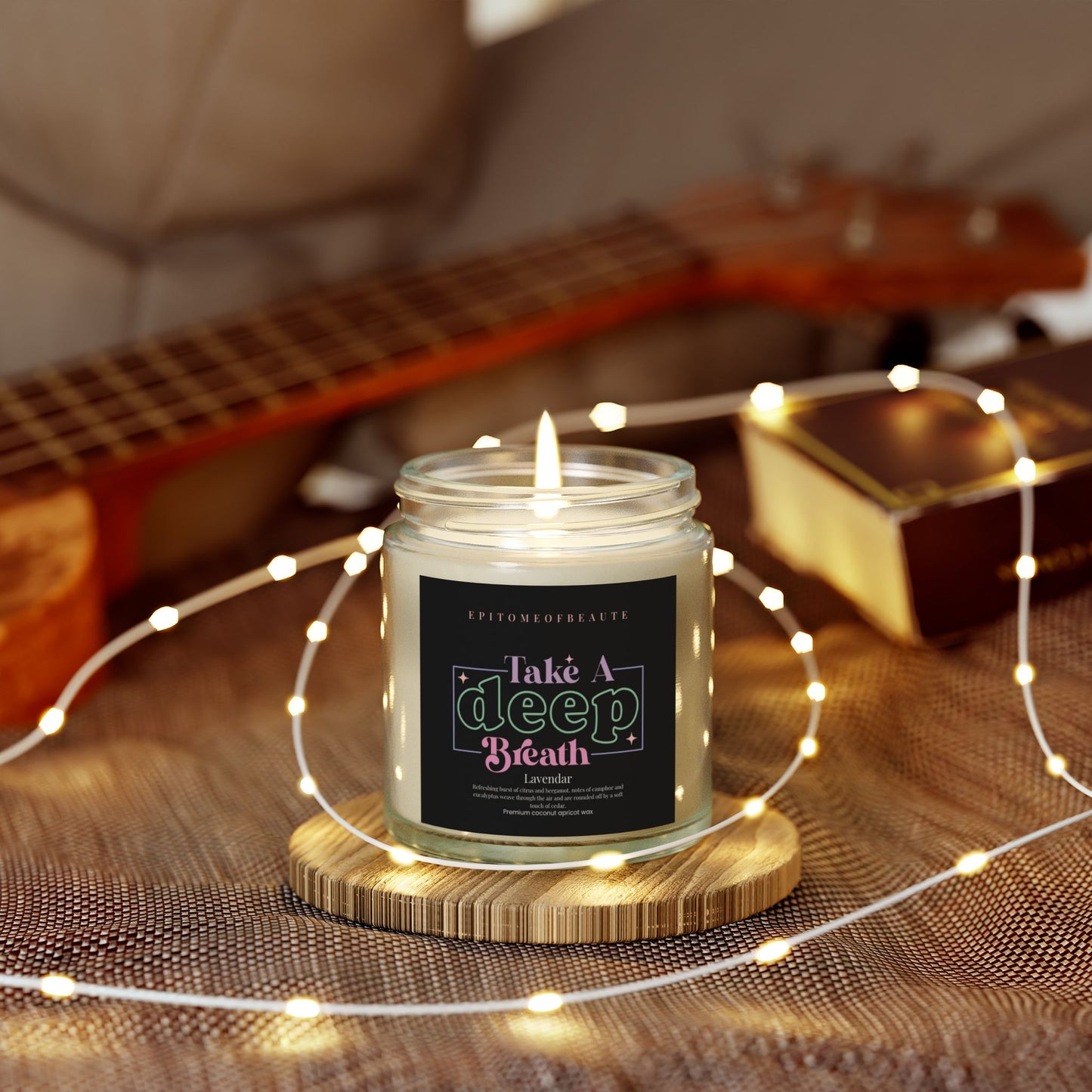 Lavender Scented Candle - 'Take A Deep Breath' -