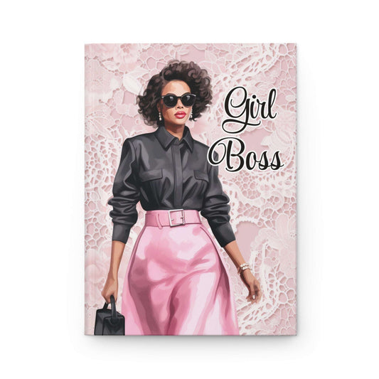Girl Boss Hardcover Journal - Elegant Floral Design for Empowering Women