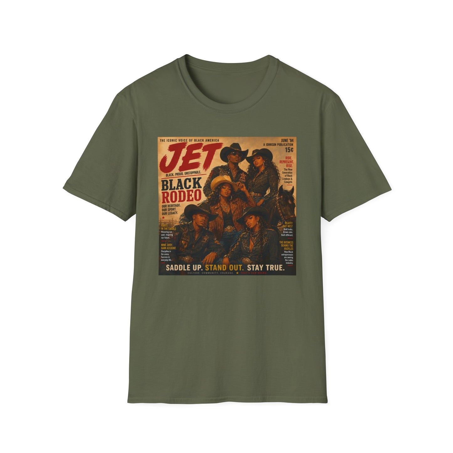 Jet Magazine Black Rodeo Graphic T-Shirt | Western Culture Tee