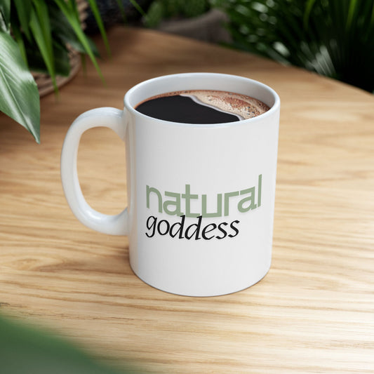 Natural Goodness Ceramic Mug — Organic Green Coffee Cup (11oz)