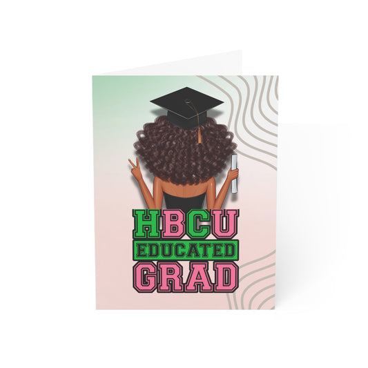 Inspirational Graduation Greeting Cards - HBCU Educated Grad - Set of 1 or 10