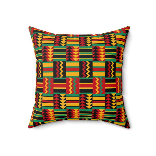 Vibrant Kente Comfort Square Pillow