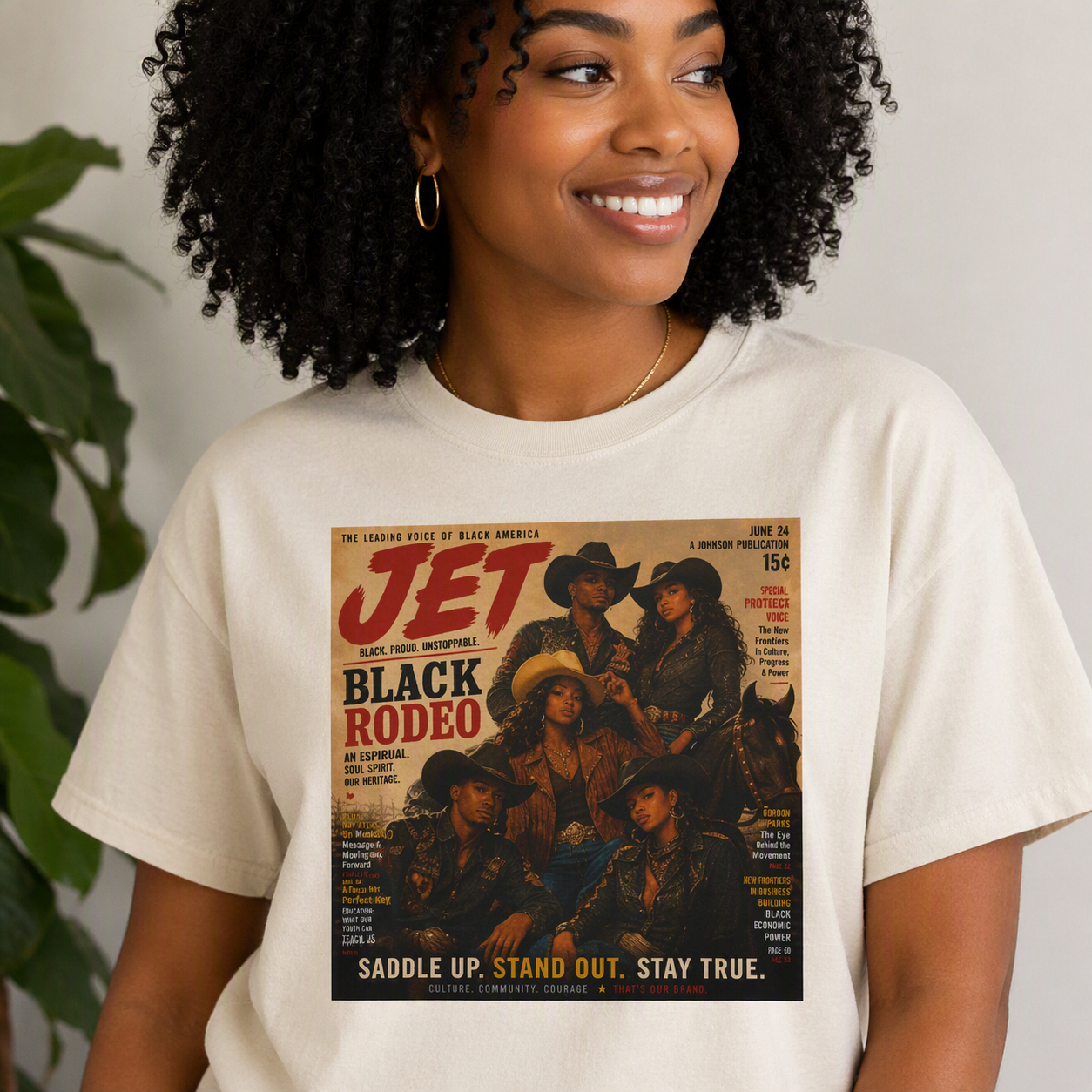 Jet Magazine Black Rodeo Graphic T-Shirt | Western Culture Tee