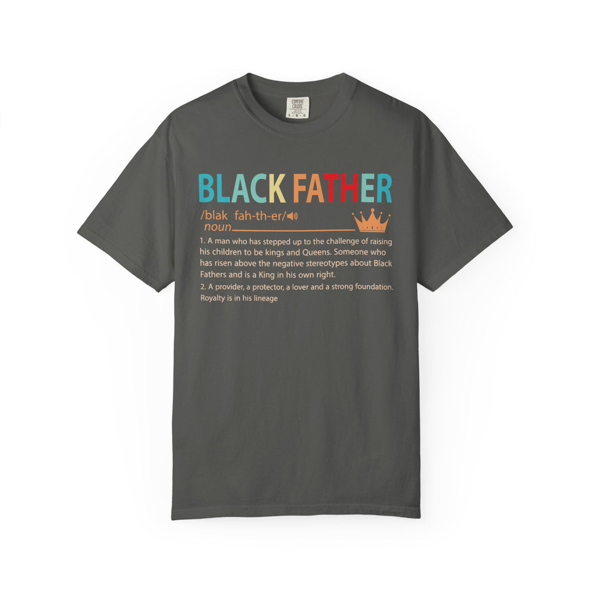 Black Father Definition T-Shirt | Proud Dad Graphic Tee