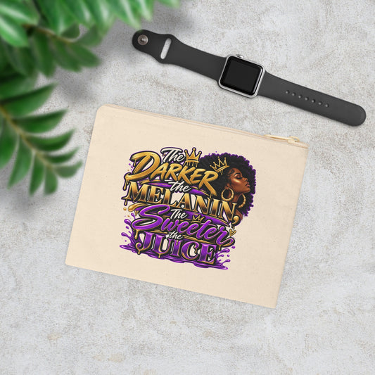 The Darker the Melanin, The Sweeter the Juice — Accessory Zipper Pouch