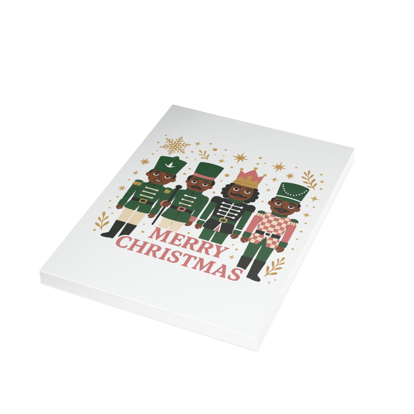 Merry Christmas Black Nutcracker Greeting Cards