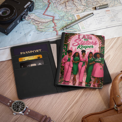 Passport Cover — "I Am My Sisters Keeper"  Sorority Travel Passport Holder
