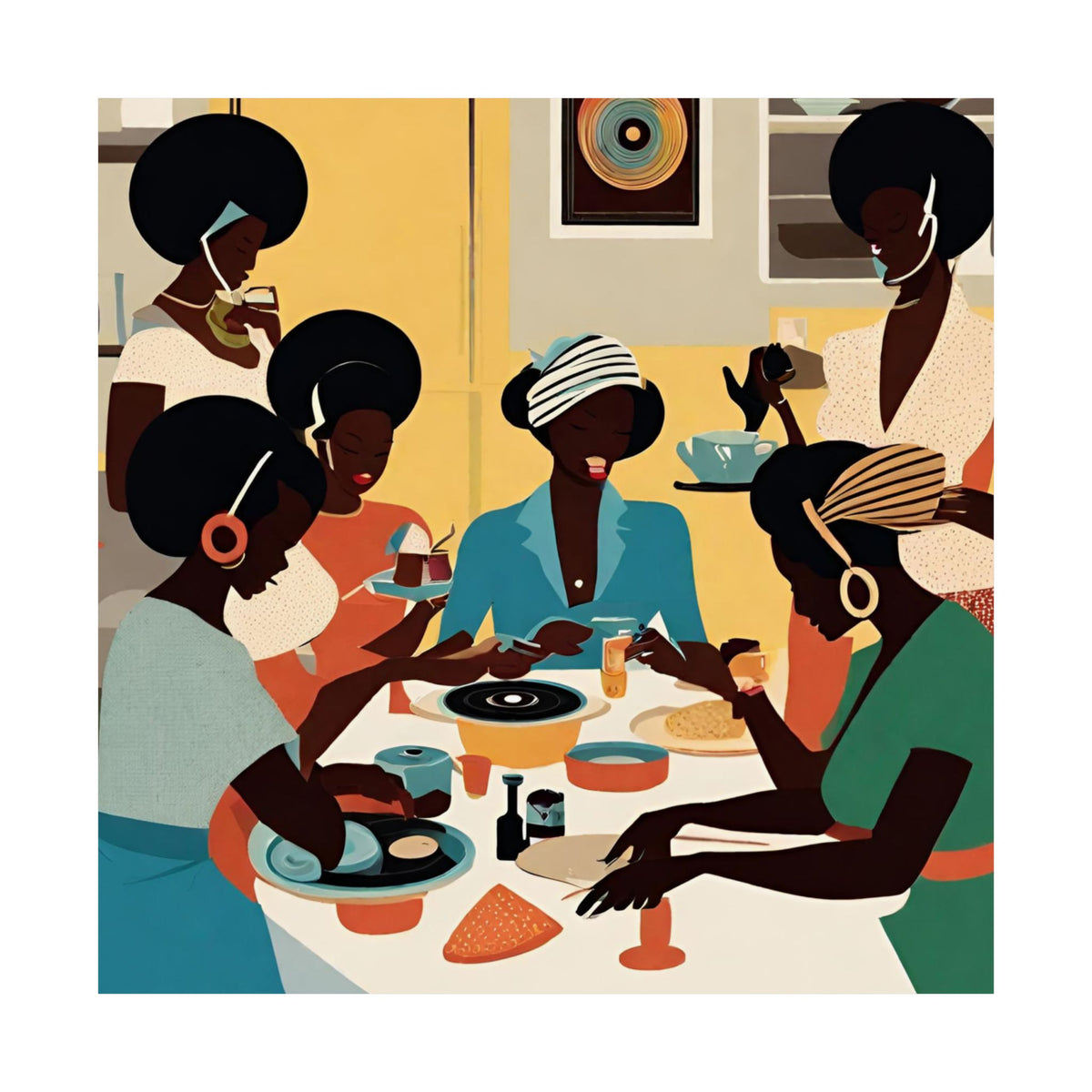Sunday Brunch - Mid-Century Black Women Poster