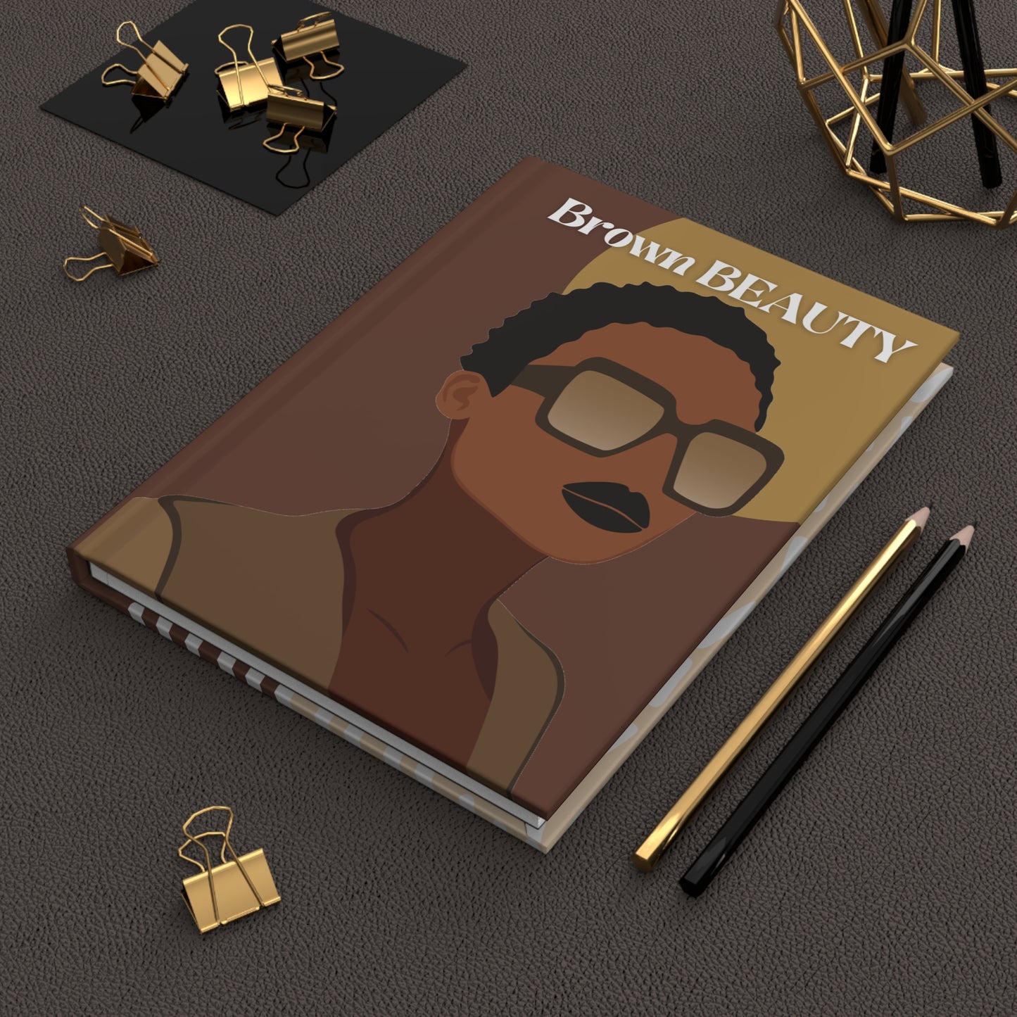 Brown Beauty Journal | Self-Love & Reflection Notebook
