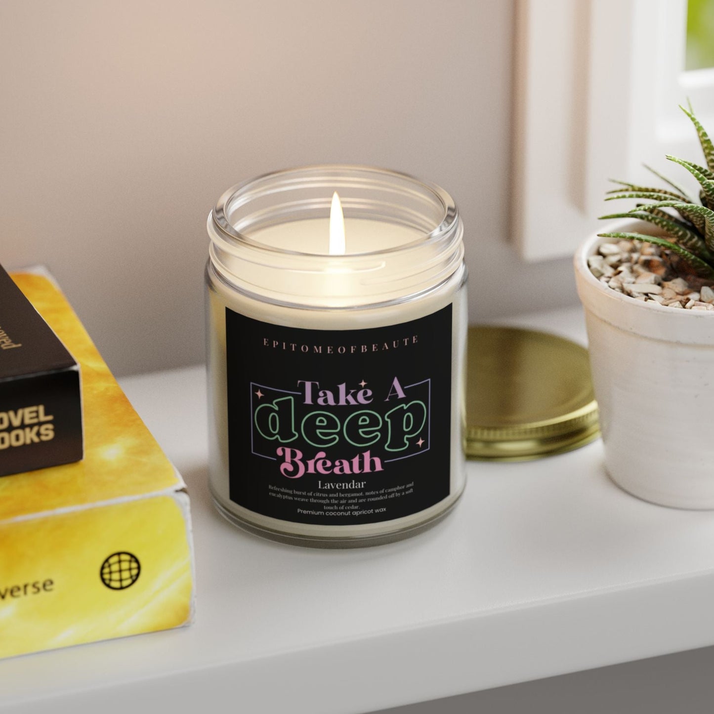 Lavender Scented Candle - 'Take A Deep Breath' -